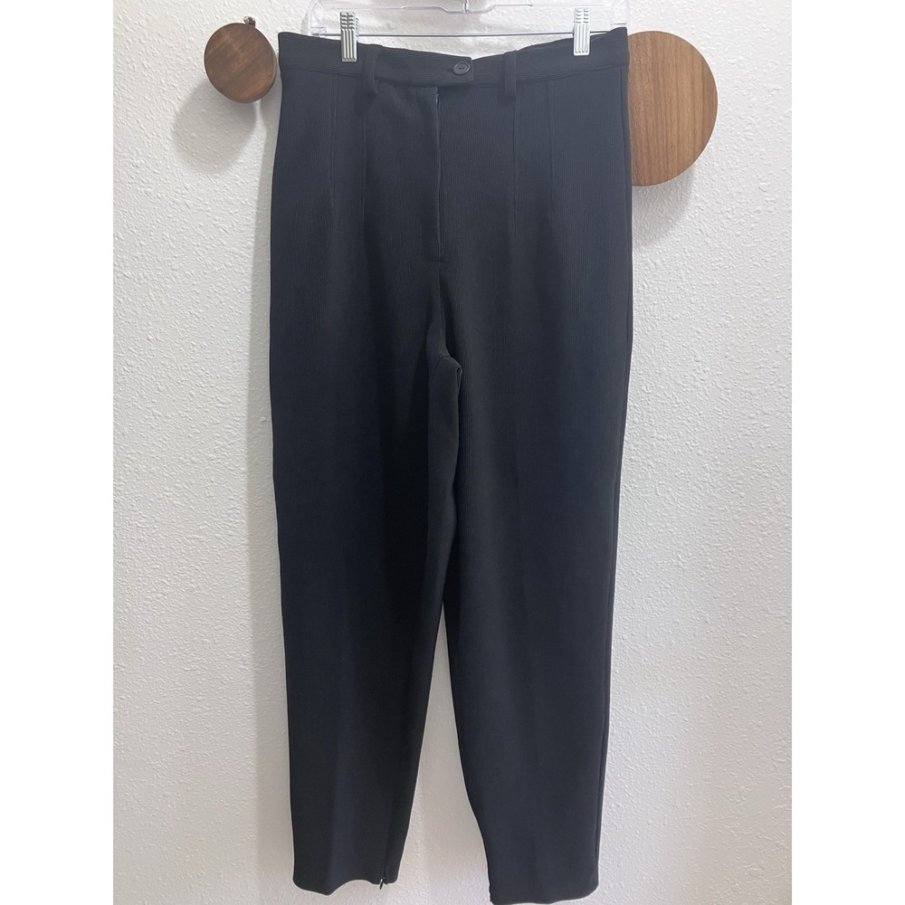 Vintage B.A.D. Body Action Design by Jeffrey Halper Black Trousers Dress Pants